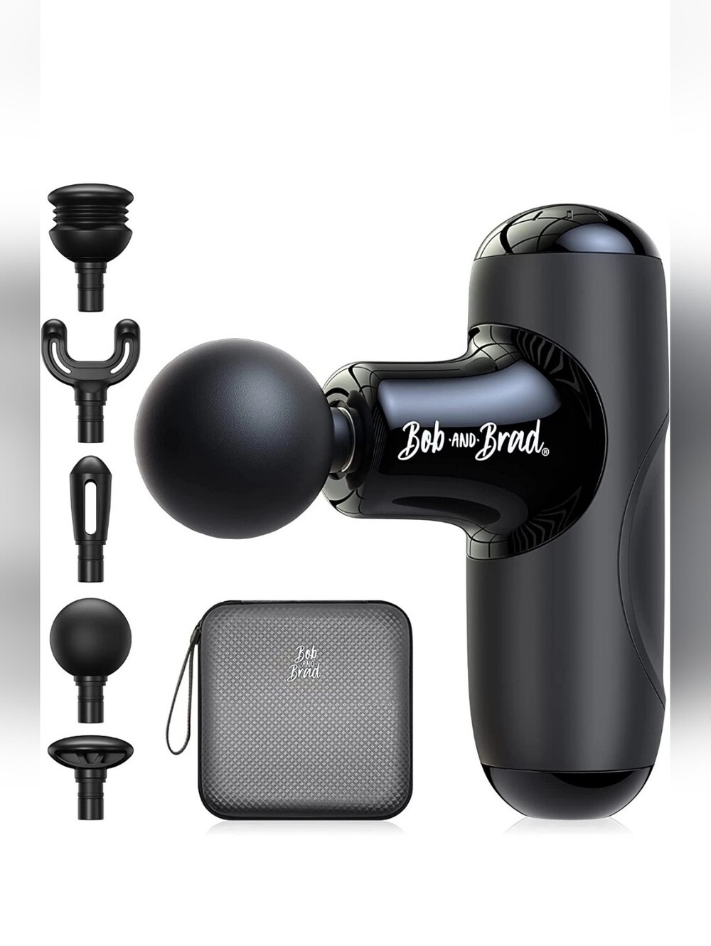 BOB AND BRAD Q2 Mini Massage Gun, Pocket-Sized Deep Tissue Quiet with Carry Case
